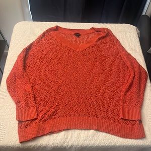 Torrid size 3 v-neck orange knitted sweater
